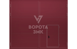 Ворота промышленные распашные сэндвич 2000×5000 ЗМК-5009